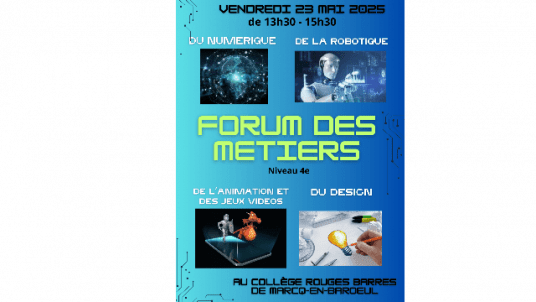 Forum des métiers du numérique, de la robotique, du design, de l'animation et des jeux vidéos. 